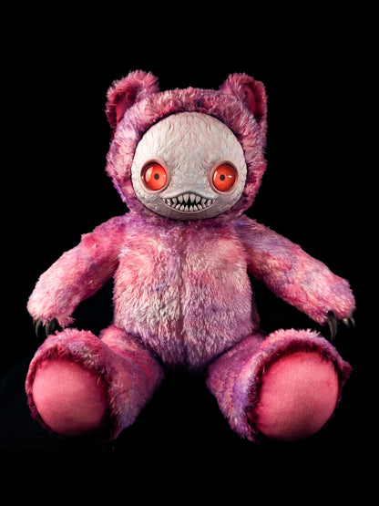 Mental Meow: NINGEN - CRYPTCRITS Handmade Black Creepy Cute Monster Art Doll Plush Toy for Gothic Goddesses