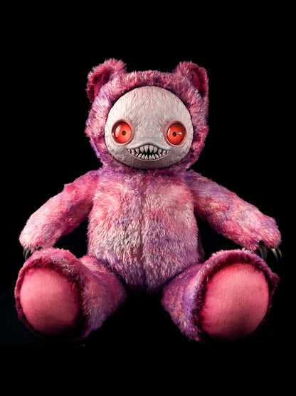Mental Meow: NINGEN - CRYPTCRITS Handmade Black Creepy Cute Monster Art Doll Plush Toy for Gothic Goddesses
