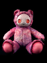 Load image into Gallery viewer, Mental Meow: NINGEN - CRYPTCRITS Handmade Black Creepy Cute Monster Art Doll Plush Toy for Gothic Goddesses

