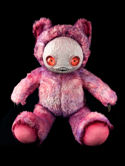 Mental Meow: NINGEN - CRYPTCRITS Handmade Black Creepy Cute Monster Art Doll Plush Toy for Gothic Goddesses