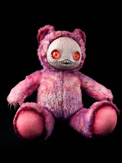 Mental Meow: NINGEN - CRYPTCRITS Handmade Black Creepy Cute Monster Art Doll Plush Toy for Gothic Goddesses