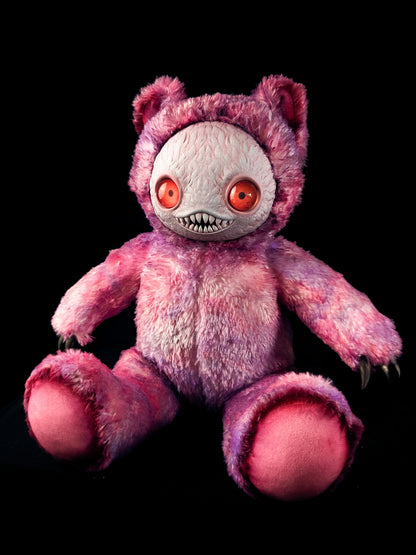 Mental Meow: NINGEN - CRYPTCRITS Handmade Black Creepy Cute Monster Art Doll Plush Toy for Gothic Goddesses