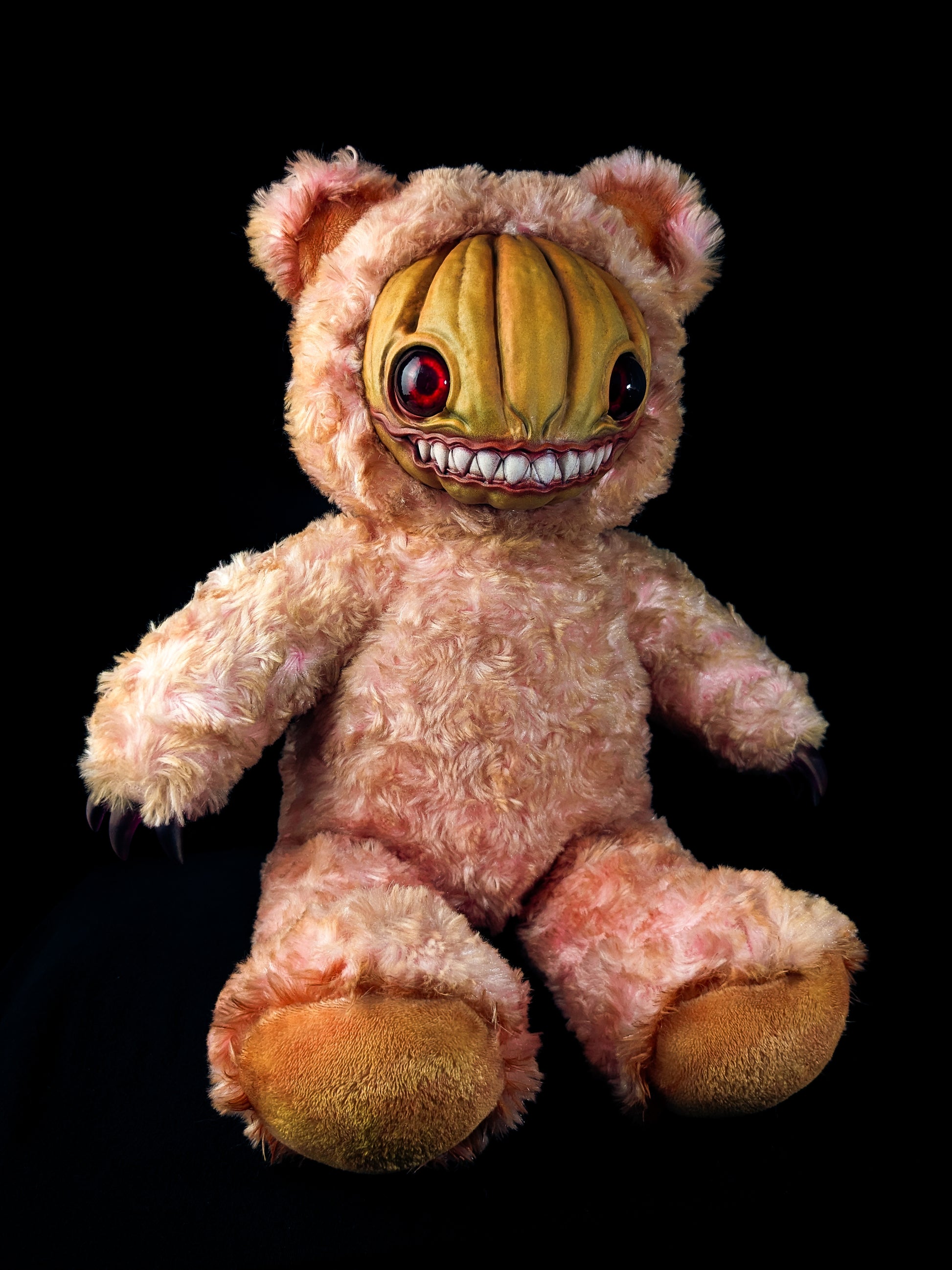 Pumpkin Spite: HAUNTVESTER - CRYPTCRITZ Handcrafted Creepy Cute Halloween Pumpkin Art Doll Plush Toy for Spooky Souls