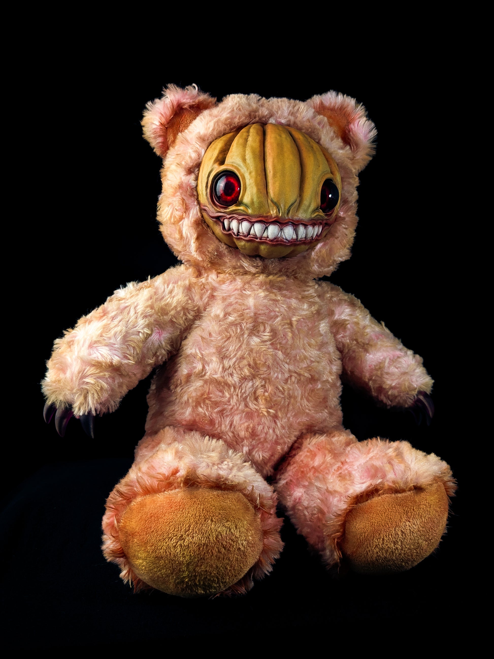 Pumpkin Spite: HAUNTVESTER - CRYPTCRITZ Handcrafted Creepy Cute Halloween Pumpkin Art Doll Plush Toy for Spooky Souls