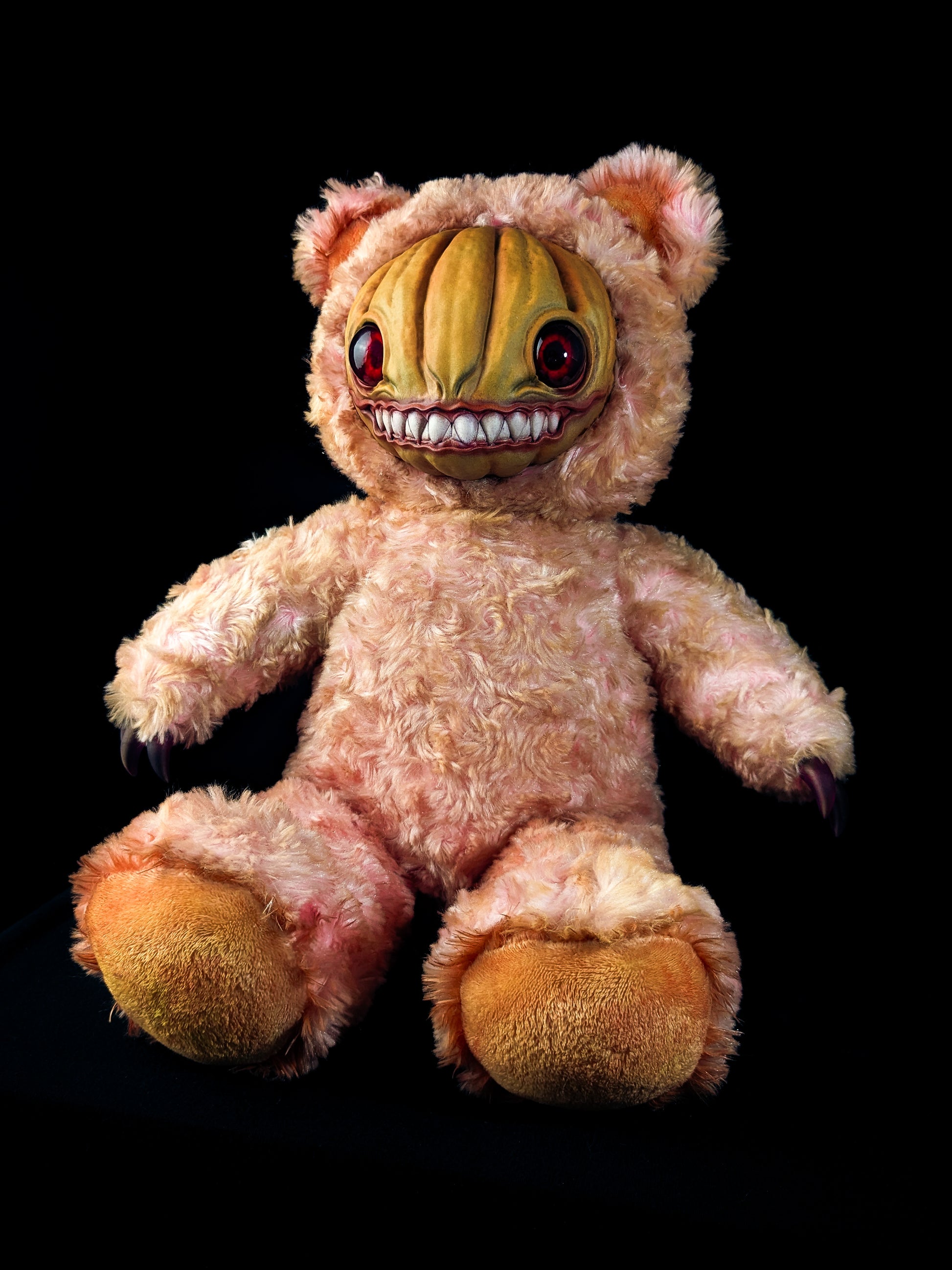 Pumpkin Spite: HAUNTVESTER - CRYPTCRITZ Handcrafted Creepy Cute Halloween Pumpkin Art Doll Plush Toy for Spooky Souls