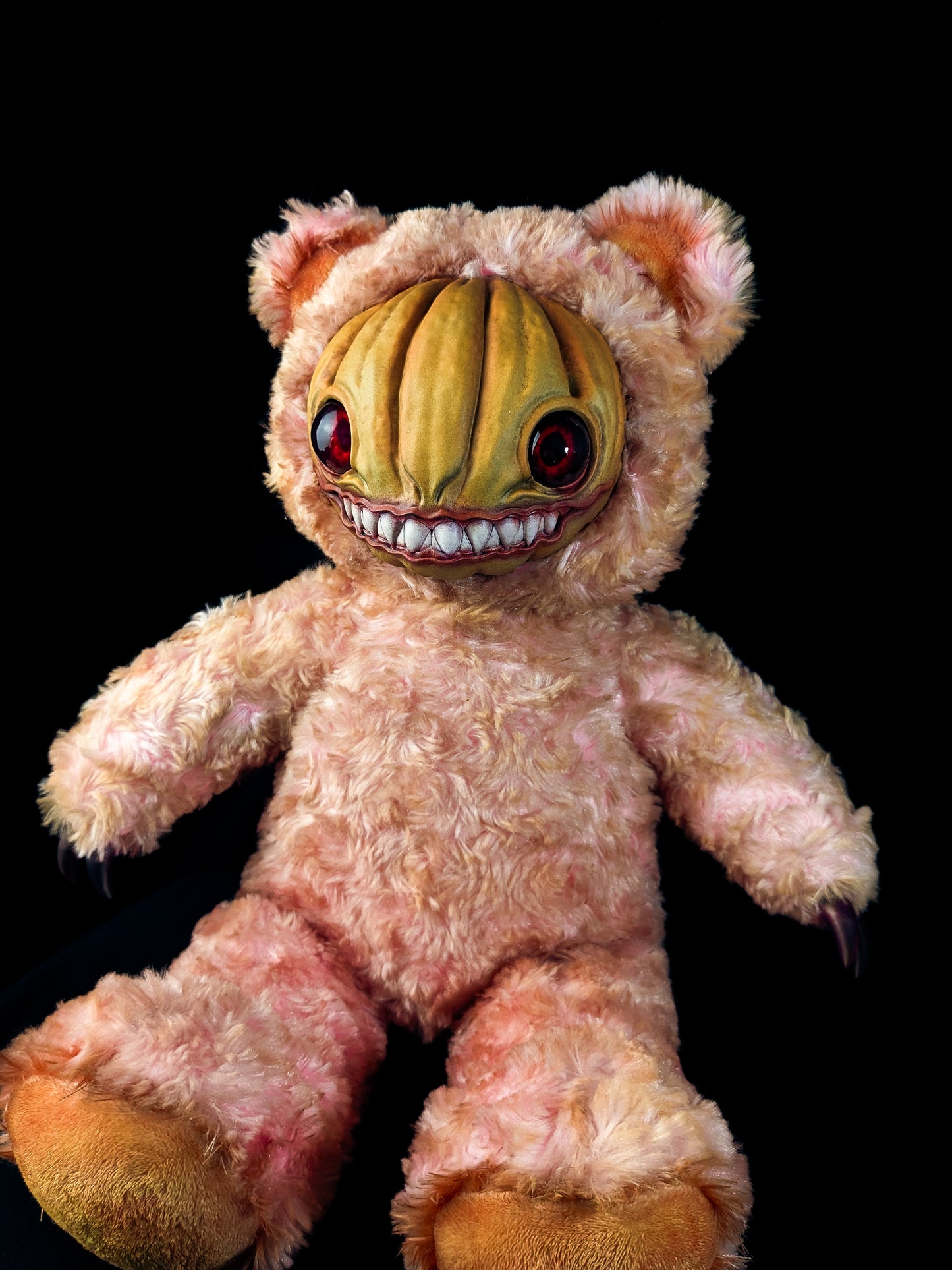 Pumpkin Spite: HAUNTVESTER - CRYPTCRITZ Handcrafted Creepy Cute Halloween Pumpkin Art Doll Plush Toy for Spooky Souls