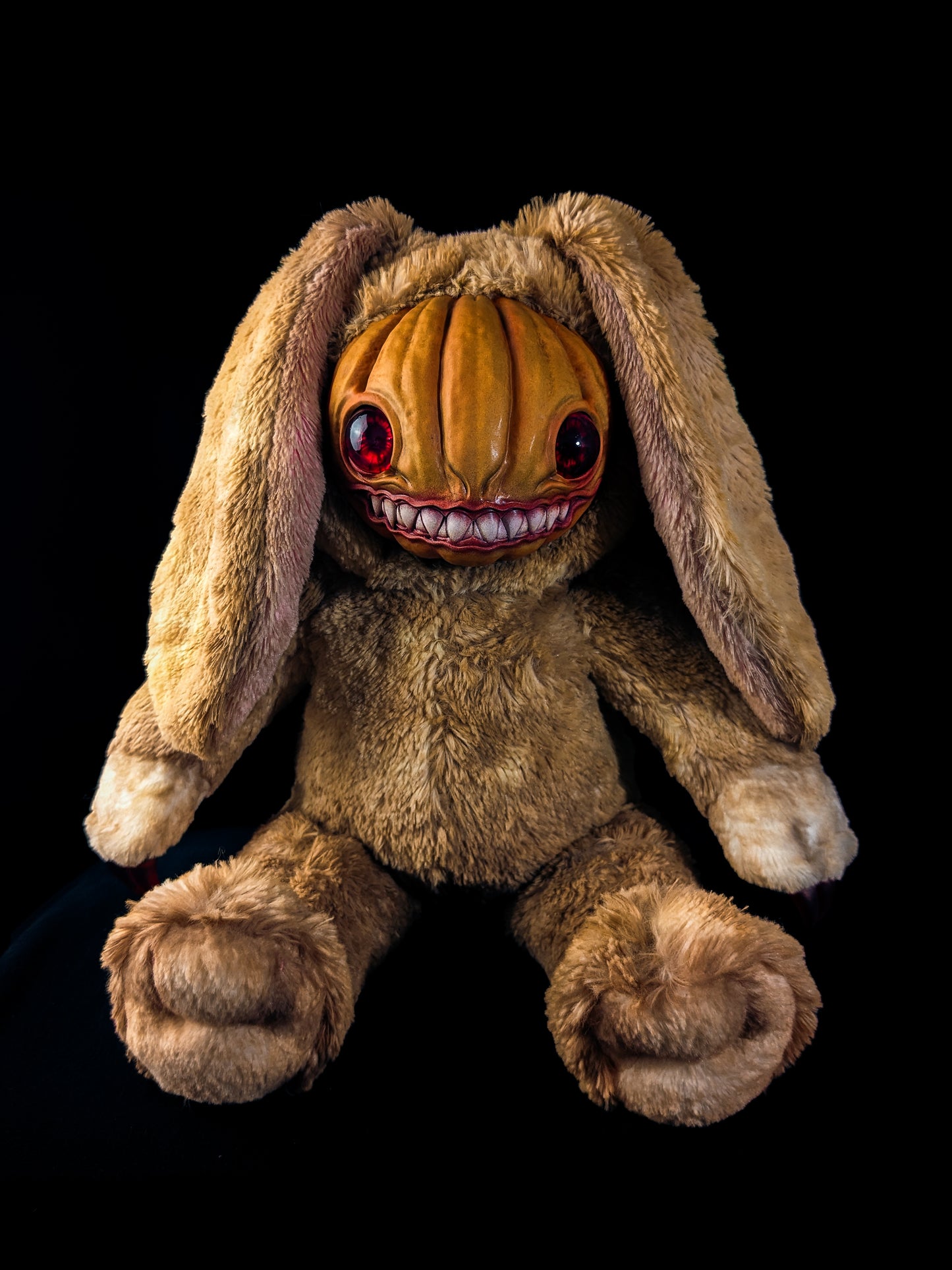 Thumpkin: HAUNTVESTER - CRYPTCRITZ Handcrafted Creepy Cute Halloween Pumpkin Art Doll Plush Toy for Spooky Souls