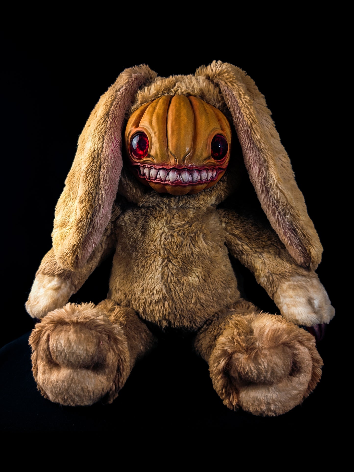 Thumpkin: HAUNTVESTER - CRYPTCRITZ Handcrafted Creepy Cute Halloween Pumpkin Art Doll Plush Toy for Spooky Souls