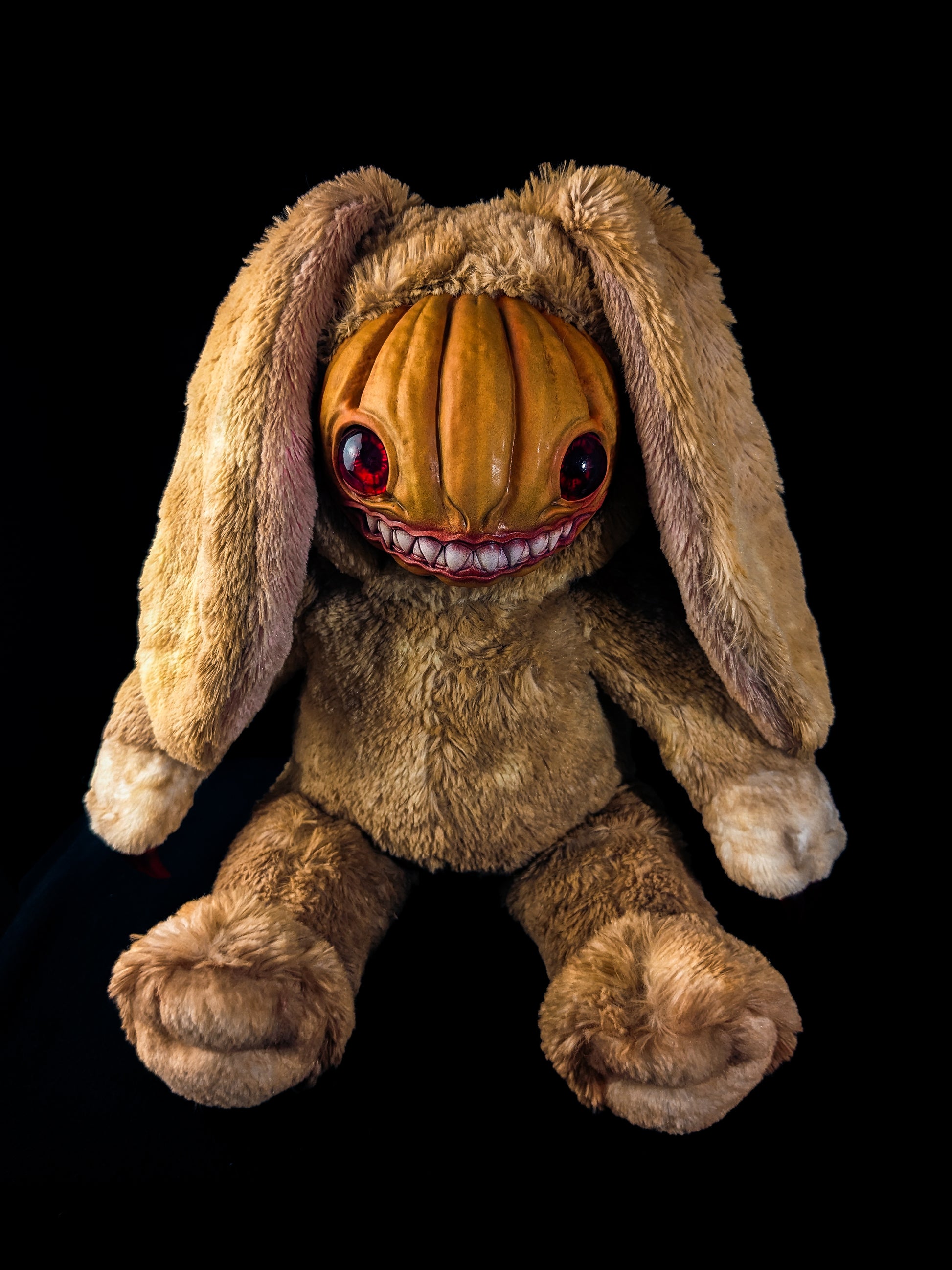 Thumpkin: HAUNTVESTER - CRYPTCRITZ Handcrafted Creepy Cute Halloween Pumpkin Art Doll Plush Toy for Spooky Souls