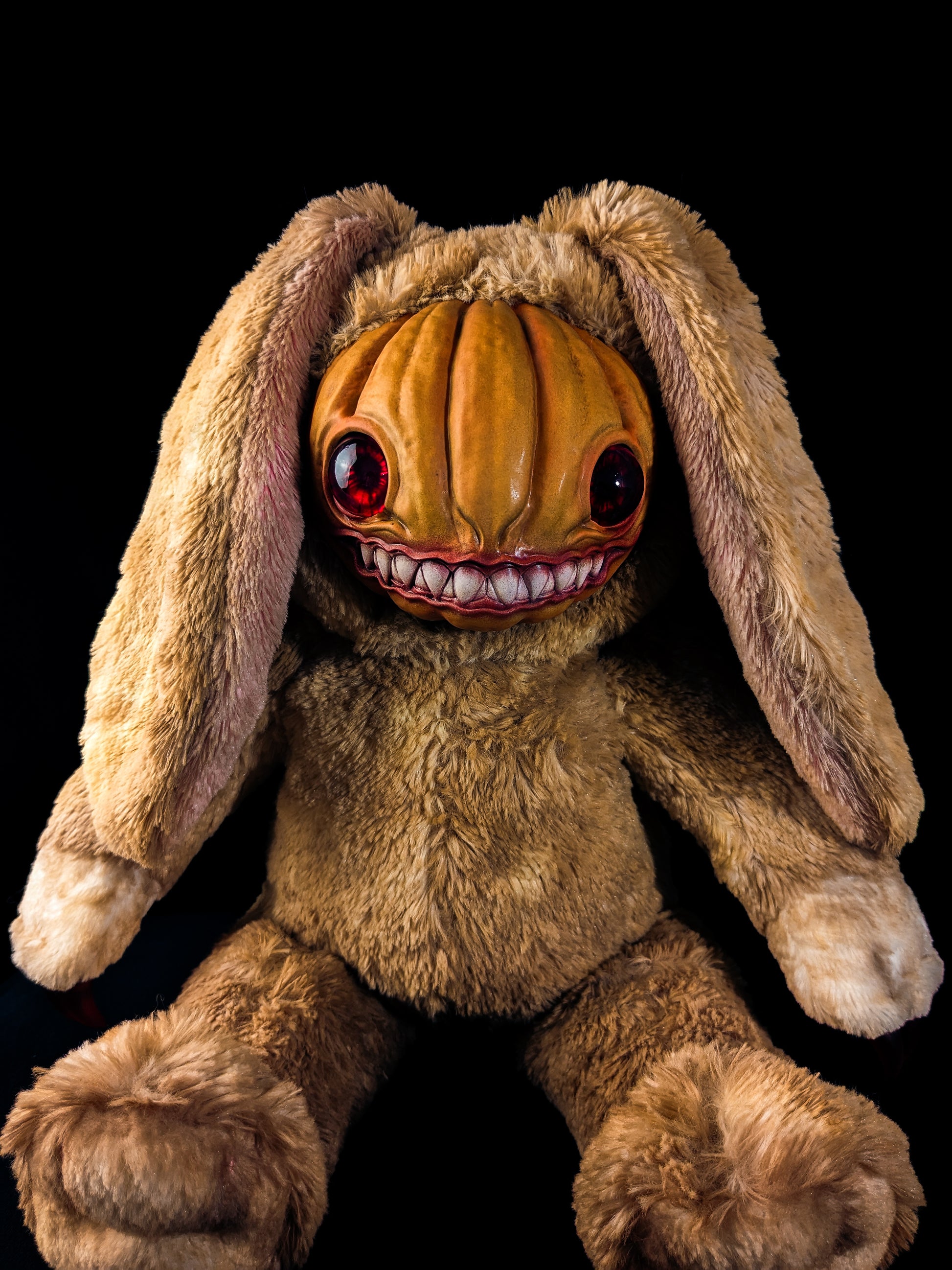 Thumpkin: HAUNTVESTER - CRYPTCRITZ Handcrafted Creepy Cute Halloween Pumpkin Art Doll Plush Toy for Spooky Souls