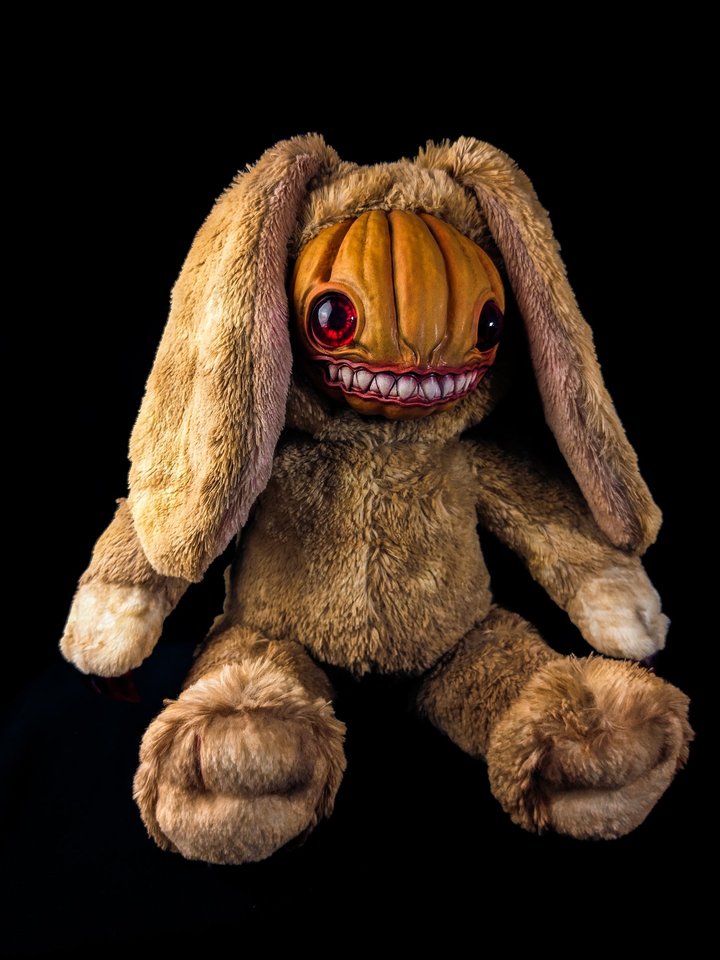 Thumpkin: HAUNTVESTER - CRYPTCRITZ Handcrafted Creepy Cute Halloween Pumpkin Art Doll Plush Toy for Spooky Souls