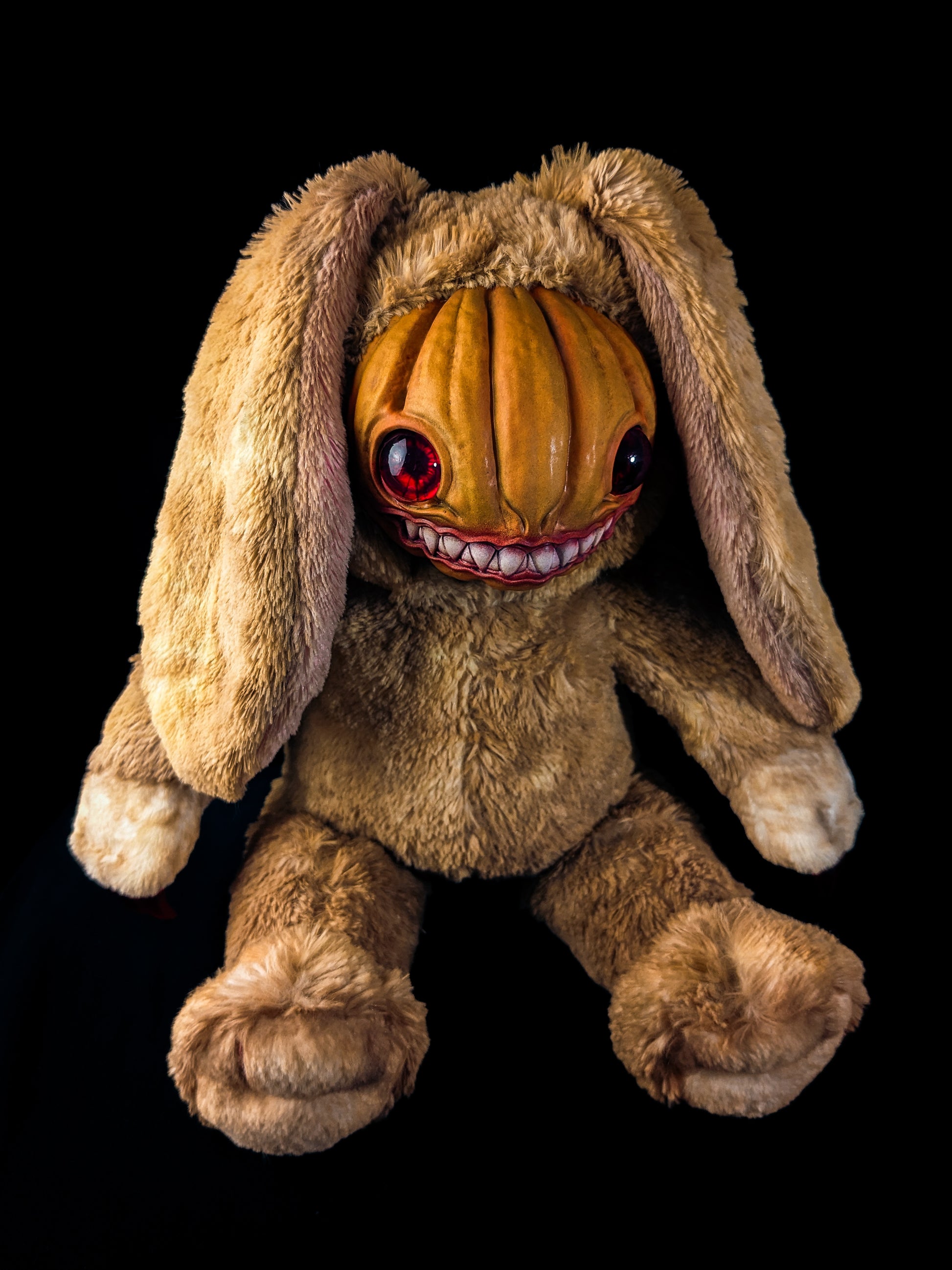 Thumpkin: HAUNTVESTER - CRYPTCRITZ Handcrafted Creepy Cute Halloween Pumpkin Art Doll Plush Toy for Spooky Souls