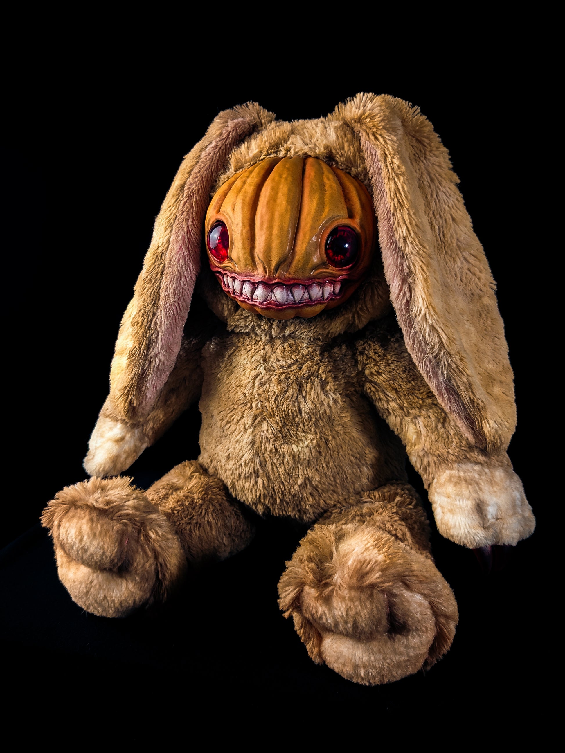 Thumpkin: HAUNTVESTER - CRYPTCRITZ Handcrafted Creepy Cute Halloween Pumpkin Art Doll Plush Toy for Spooky Souls