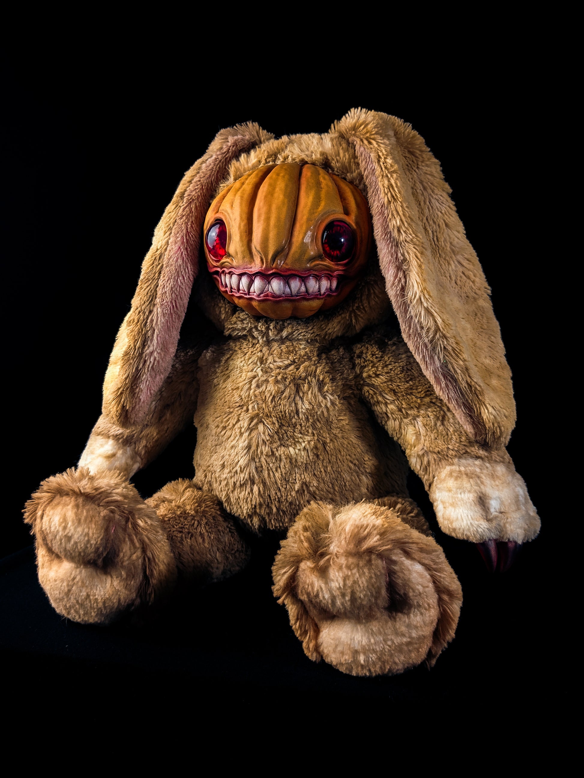 Thumpkin: HAUNTVESTER - CRYPTCRITZ Handcrafted Creepy Cute Halloween Pumpkin Art Doll Plush Toy for Spooky Souls