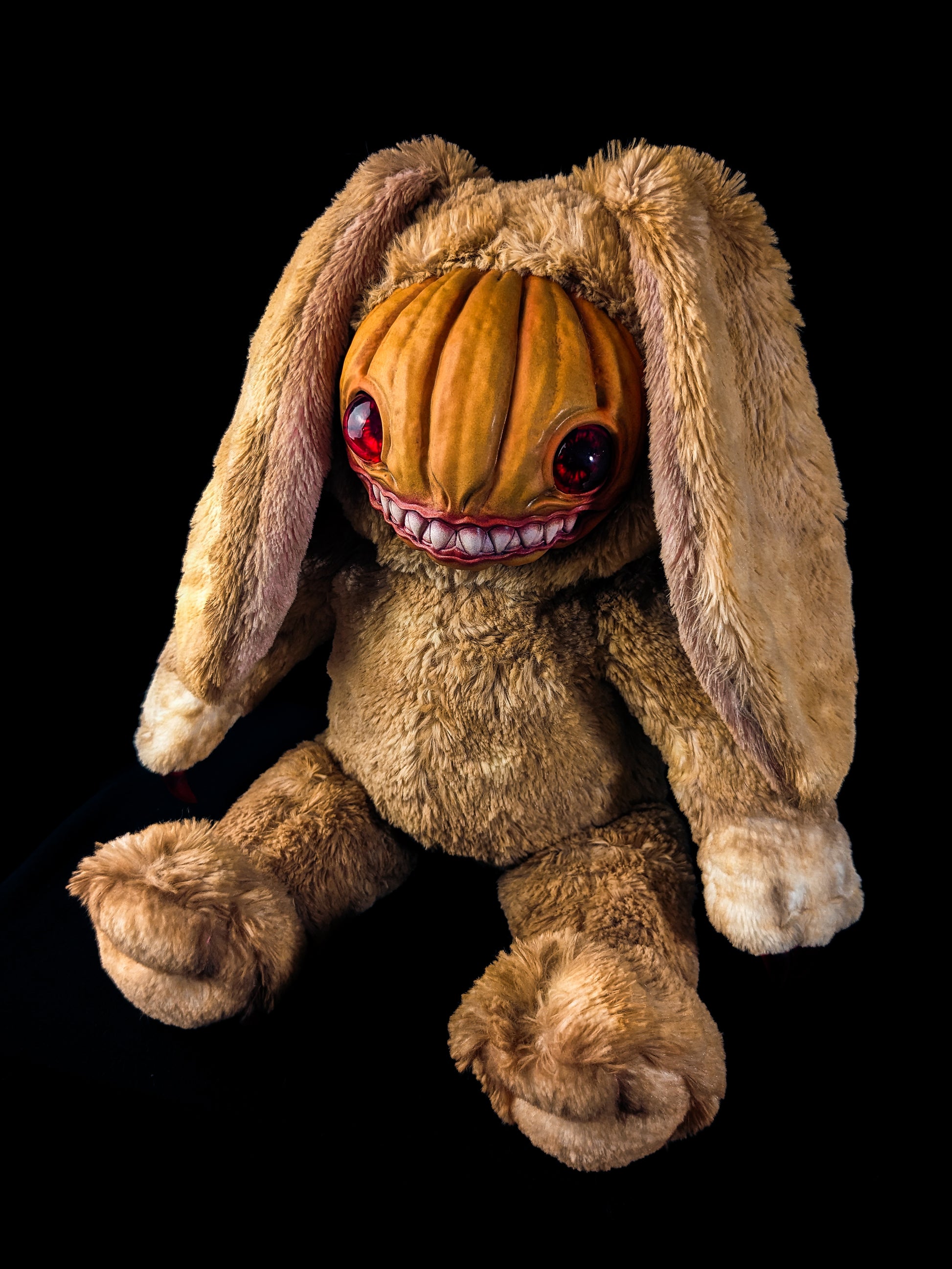 Thumpkin: HAUNTVESTER - CRYPTCRITZ Handcrafted Creepy Cute Halloween Pumpkin Art Doll Plush Toy for Spooky Souls