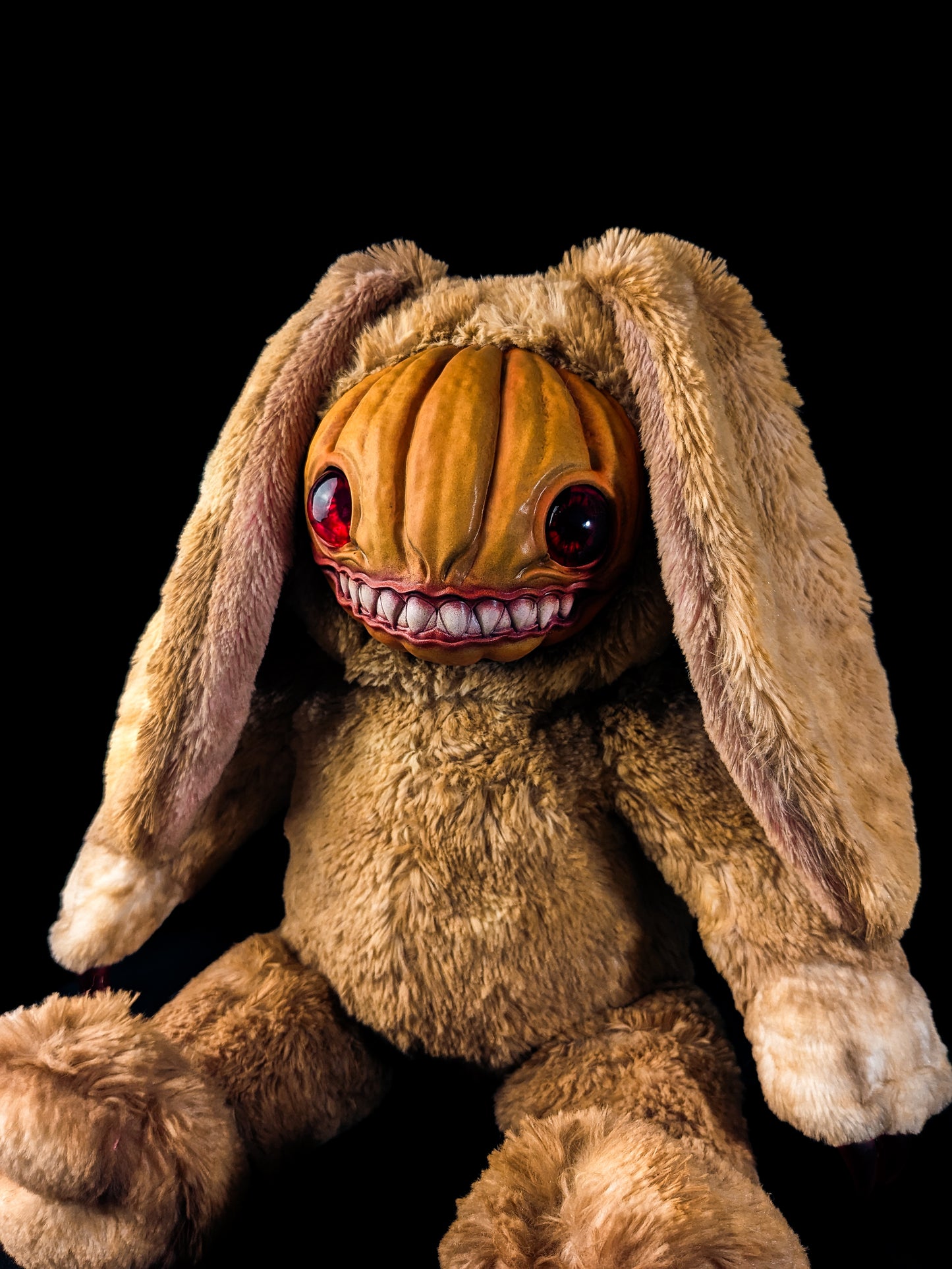 Thumpkin: HAUNTVESTER - CRYPTCRITZ Handcrafted Creepy Cute Halloween Pumpkin Art Doll Plush Toy for Spooky Souls