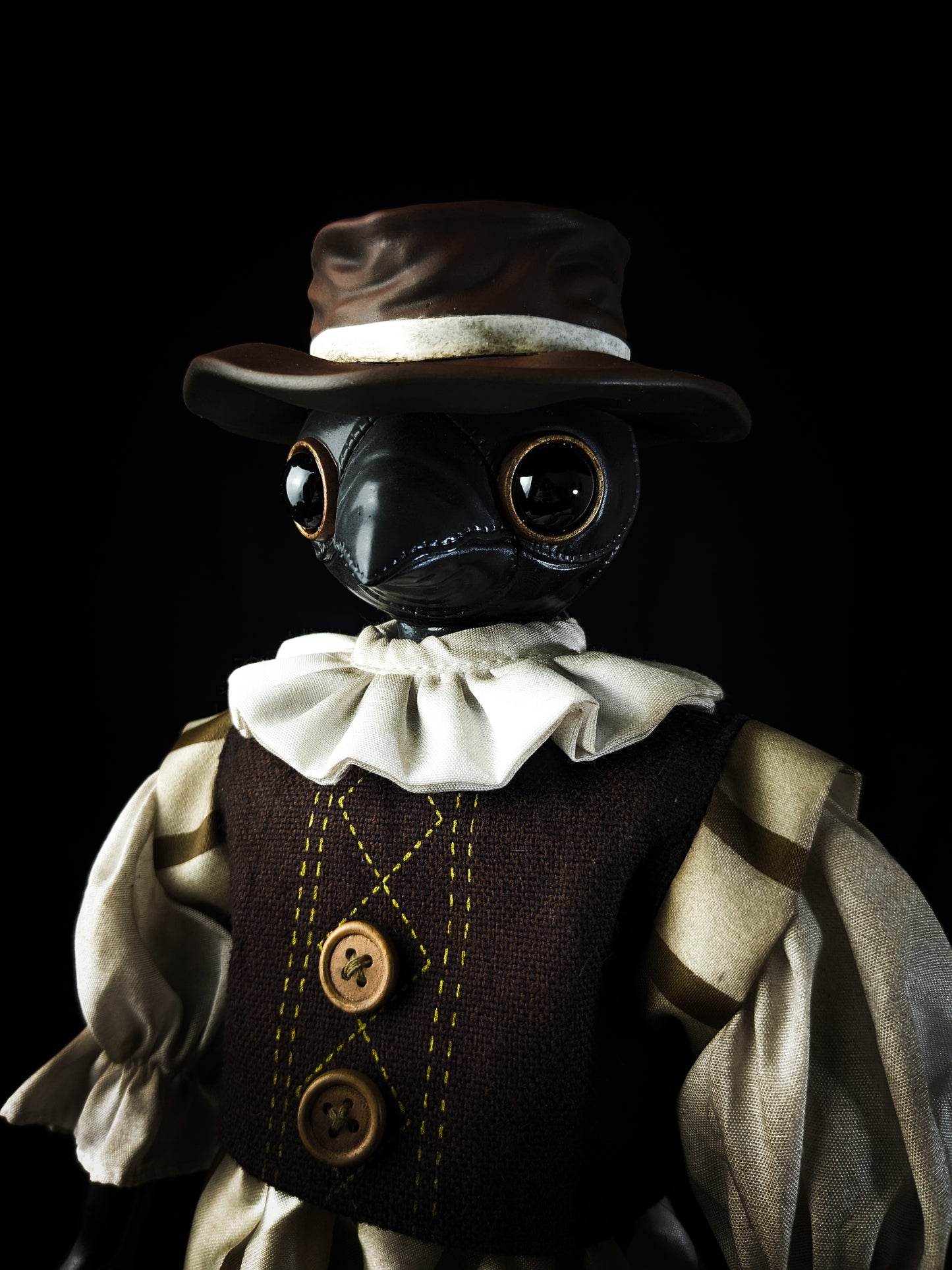 Depression Dolls: The Doctor - Handmade Plague Doctor Gothic Art Doll for Enigmatic Souls