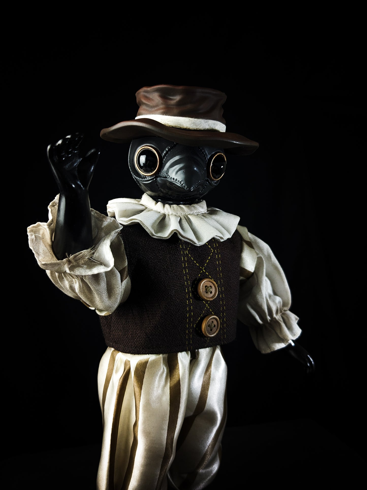 Depression Dolls: The Doctor - Handmade Plague Doctor Gothic Art Doll for Enigmatic Souls