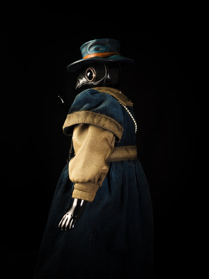Depression Dolls: The Doctor II - Handmade Plague Doctor Gothic Art Doll for Enigmatic Souls