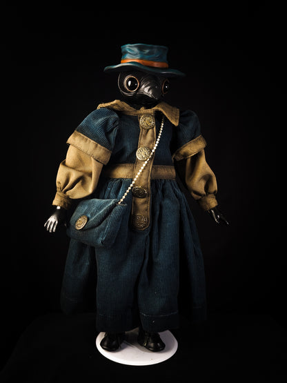 Depression Dolls: The Doctor II - Handmade Plague Doctor Gothic Art Doll for Enigmatic Souls
