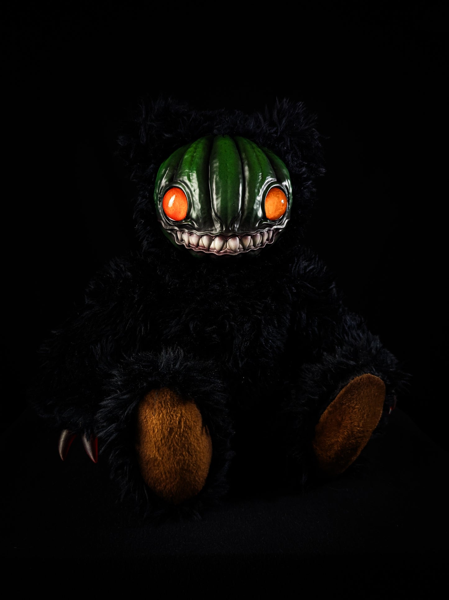 Toxic Terror: HAUNTVESTER - CRYPTCRITZ Handcrafted Creepy Cute Halloween Pumpkin Art Doll Plush Toy for Spooky Souls