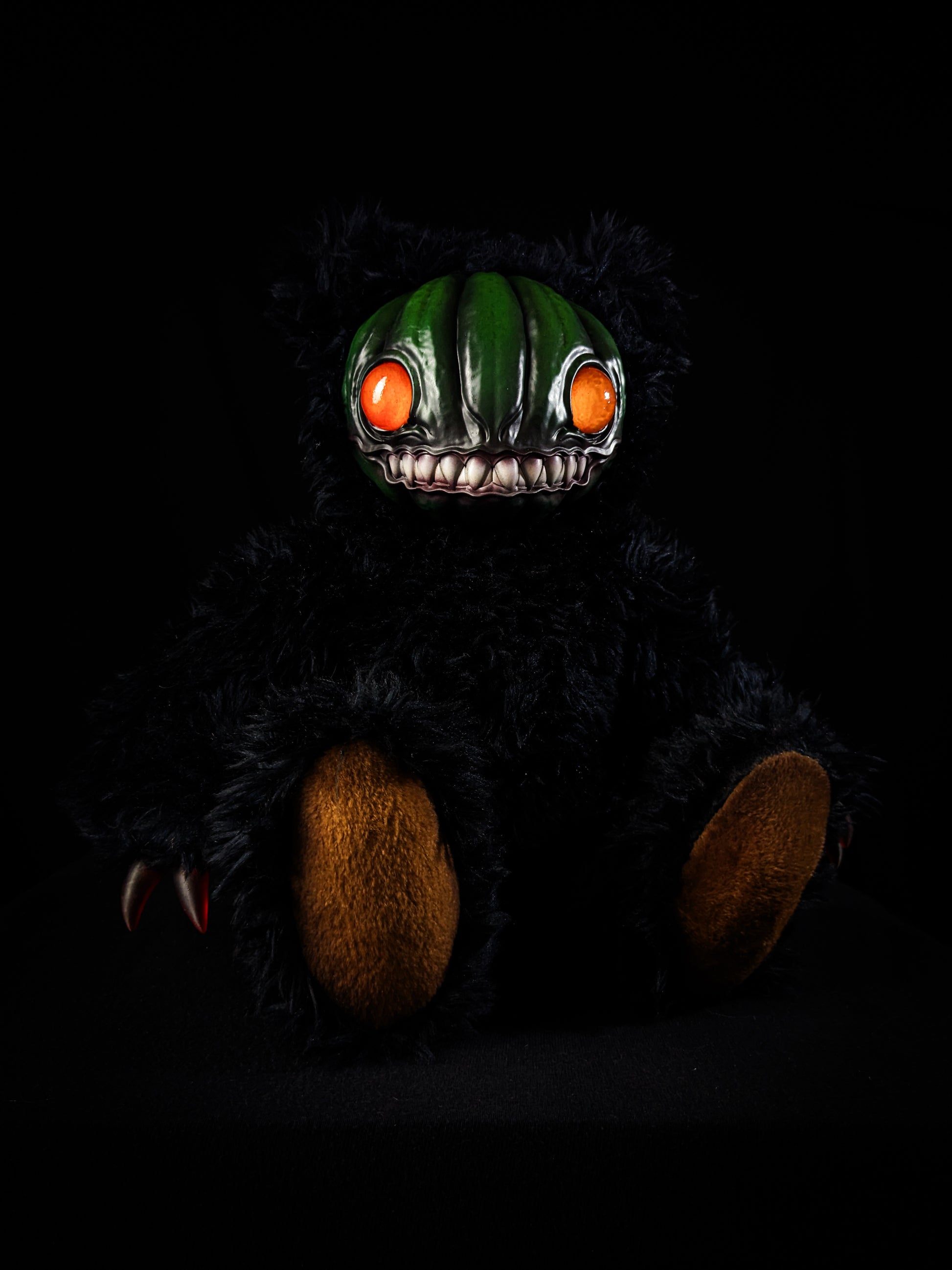 Toxic Terror: HAUNTVESTER - CRYPTCRITZ Handcrafted Creepy Cute Halloween Pumpkin Art Doll Plush Toy for Spooky Souls