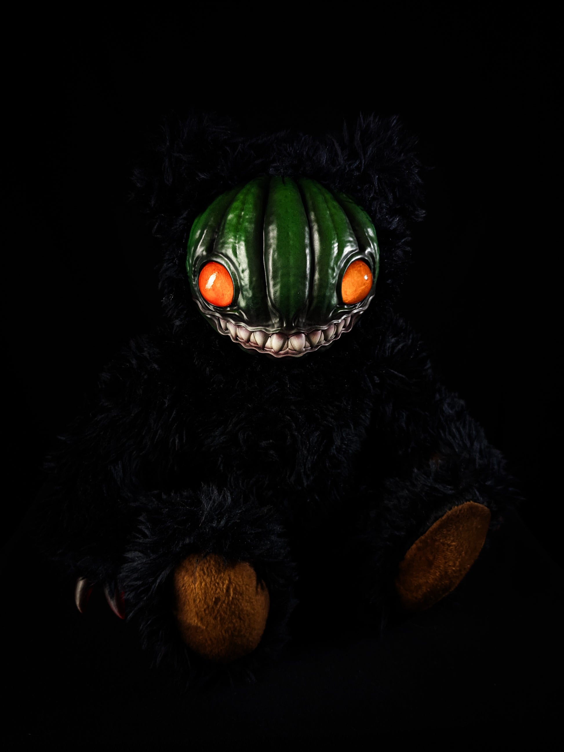 Toxic Terror: HAUNTVESTER - CRYPTCRITZ Handcrafted Creepy Cute Halloween Pumpkin Art Doll Plush Toy for Spooky Souls