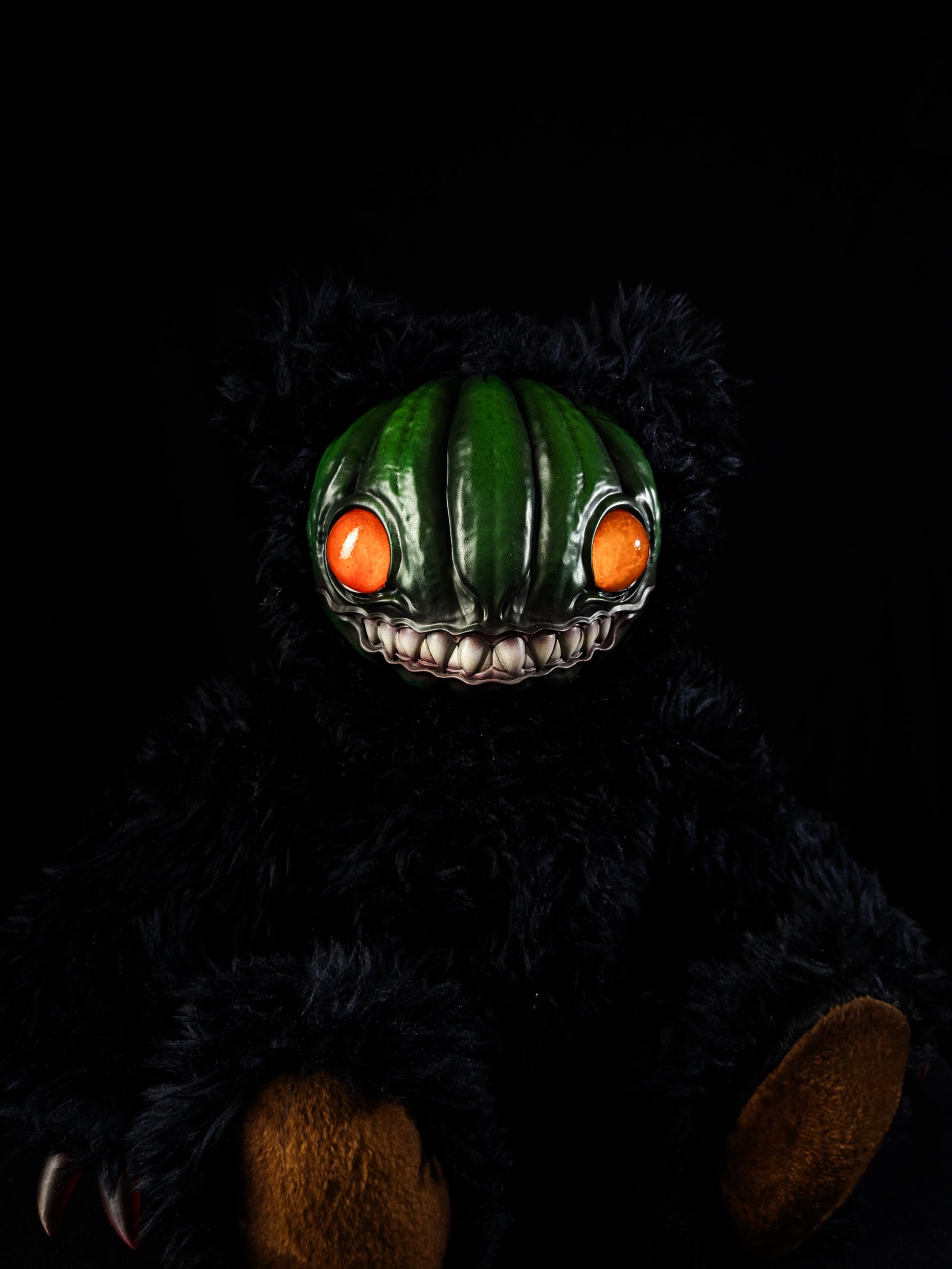 Toxic Terror: HAUNTVESTER - CRYPTCRITZ Handcrafted Creepy Cute Halloween Pumpkin Art Doll Plush Toy for Spooky Souls