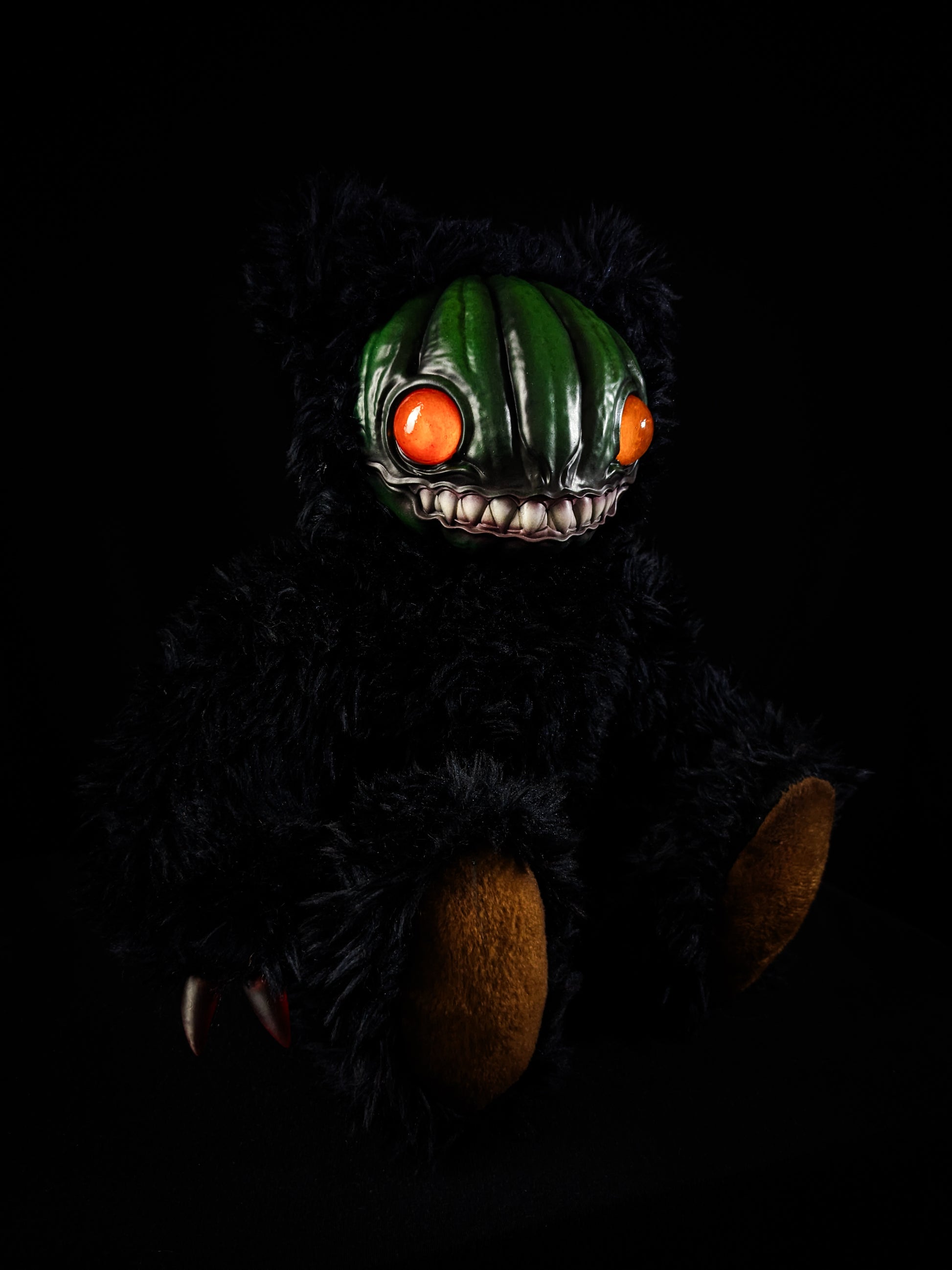 Toxic Terror: HAUNTVESTER - CRYPTCRITZ Handcrafted Creepy Cute Halloween Pumpkin Art Doll Plush Toy for Spooky Souls