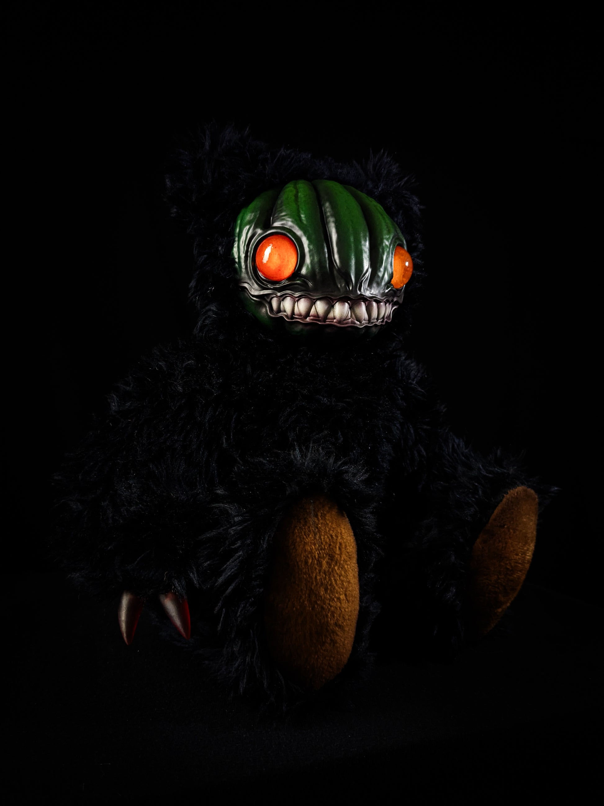 Toxic Terror: HAUNTVESTER - CRYPTCRITZ Handcrafted Creepy Cute Halloween Pumpkin Art Doll Plush Toy for Spooky Souls