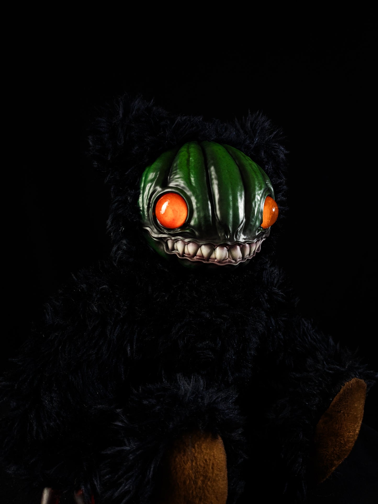 Toxic Terror: HAUNTVESTER - CRYPTCRITZ Handcrafted Creepy Cute Halloween Pumpkin Art Doll Plush Toy for Spooky Souls