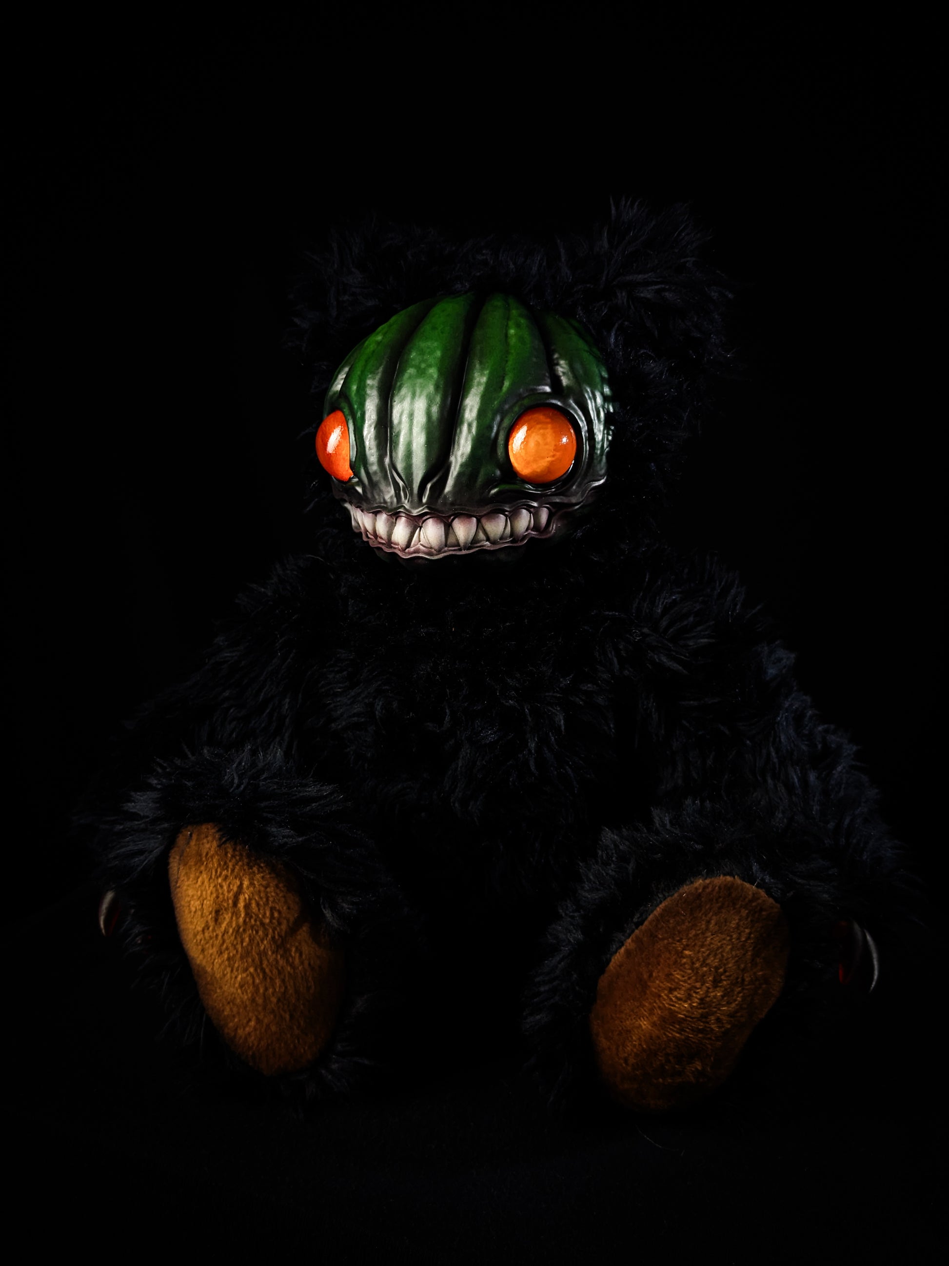 Toxic Terror: HAUNTVESTER - CRYPTCRITZ Handcrafted Creepy Cute Halloween Pumpkin Art Doll Plush Toy for Spooky Souls