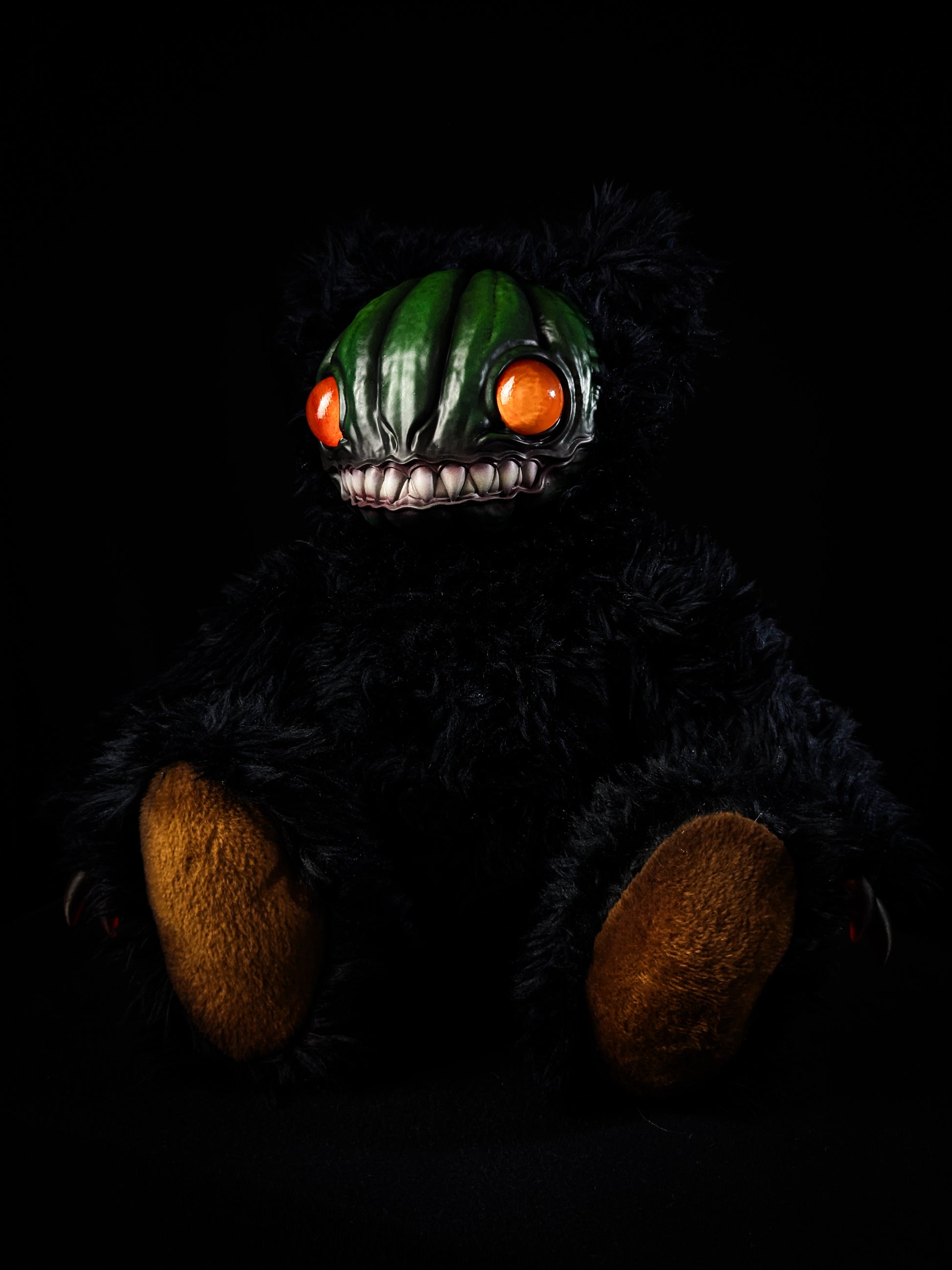 Toxic Terror: HAUNTVESTER - CRYPTCRITZ Handcrafted Creepy Cute Halloween Pumpkin Art Doll Plush Toy for Spooky Souls