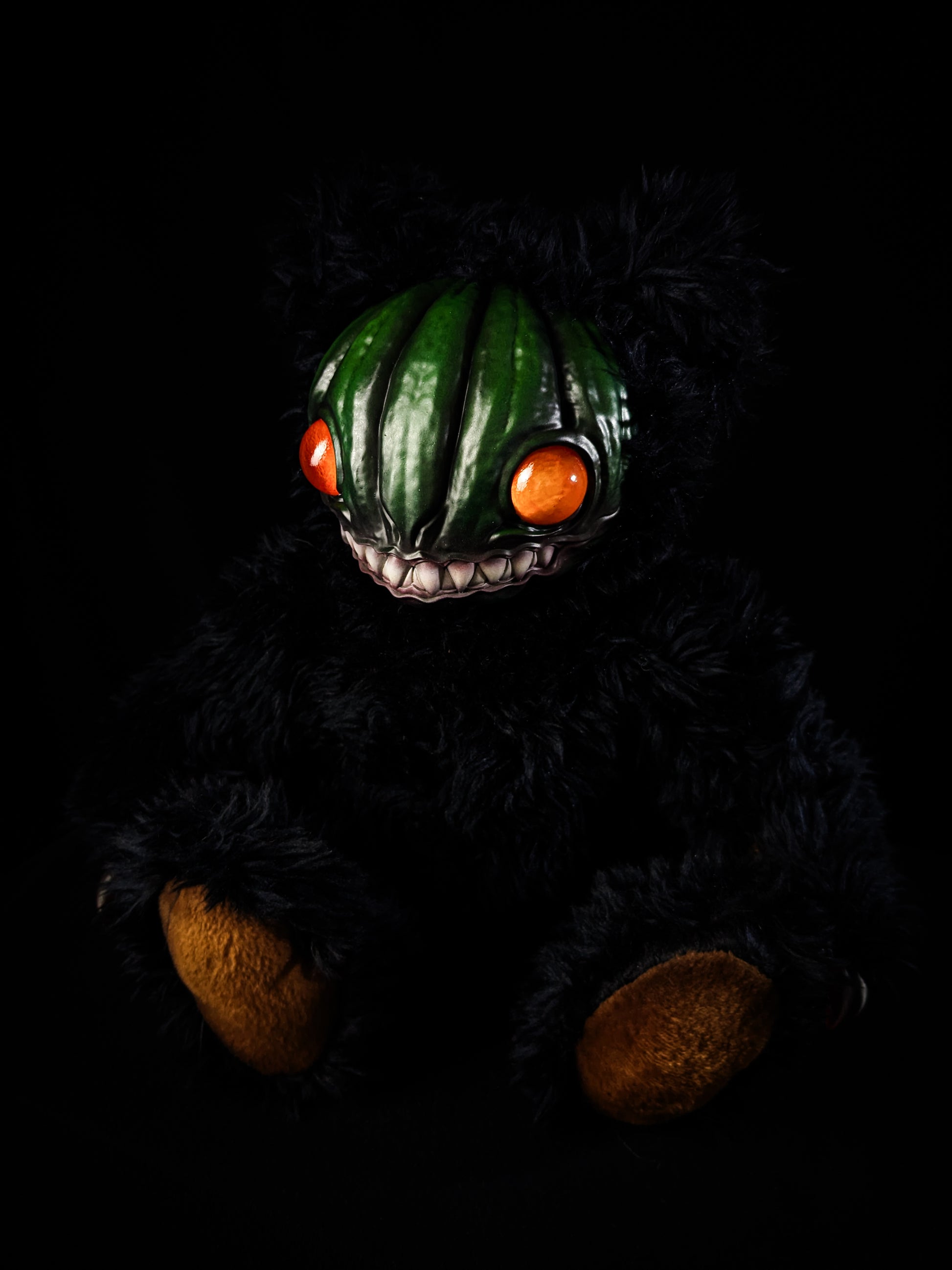 Toxic Terror: HAUNTVESTER - CRYPTCRITZ Handcrafted Creepy Cute Halloween Pumpkin Art Doll Plush Toy for Spooky Souls