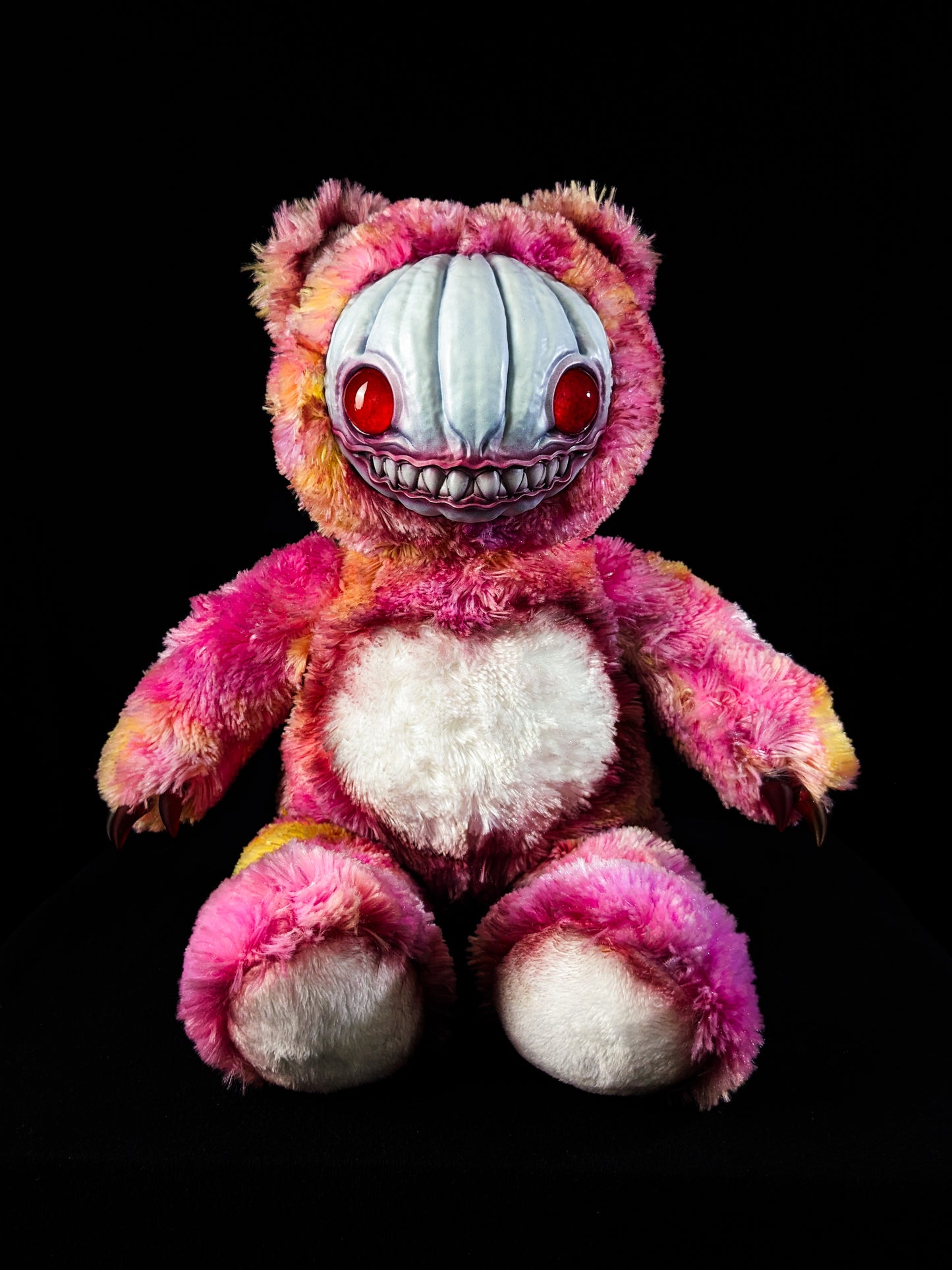 Crimson Husk: HAUNTVESTER - CRYPTCRITZ Handcrafted Creepy Cute Halloween Pumpkin Art Doll Plush Toy for Spooky Souls