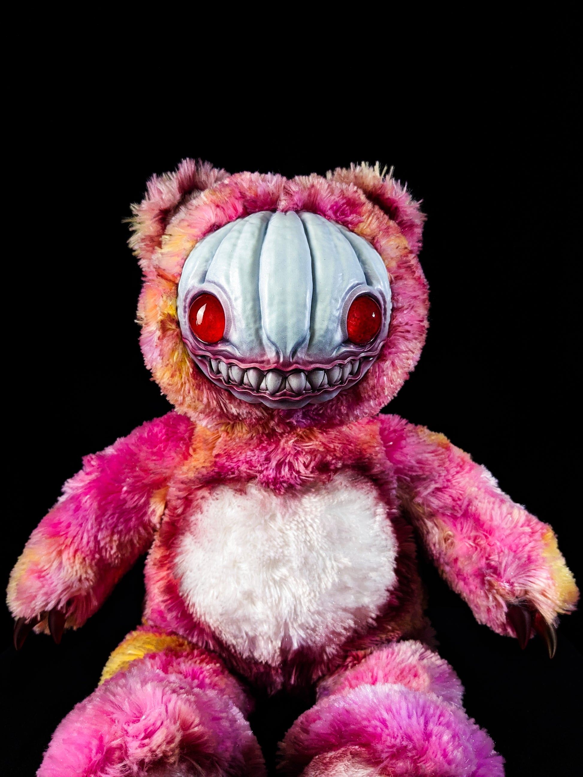 Crimson Husk: HAUNTVESTER - CRYPTCRITZ Handcrafted Creepy Cute Halloween Pumpkin Art Doll Plush Toy for Spooky Souls