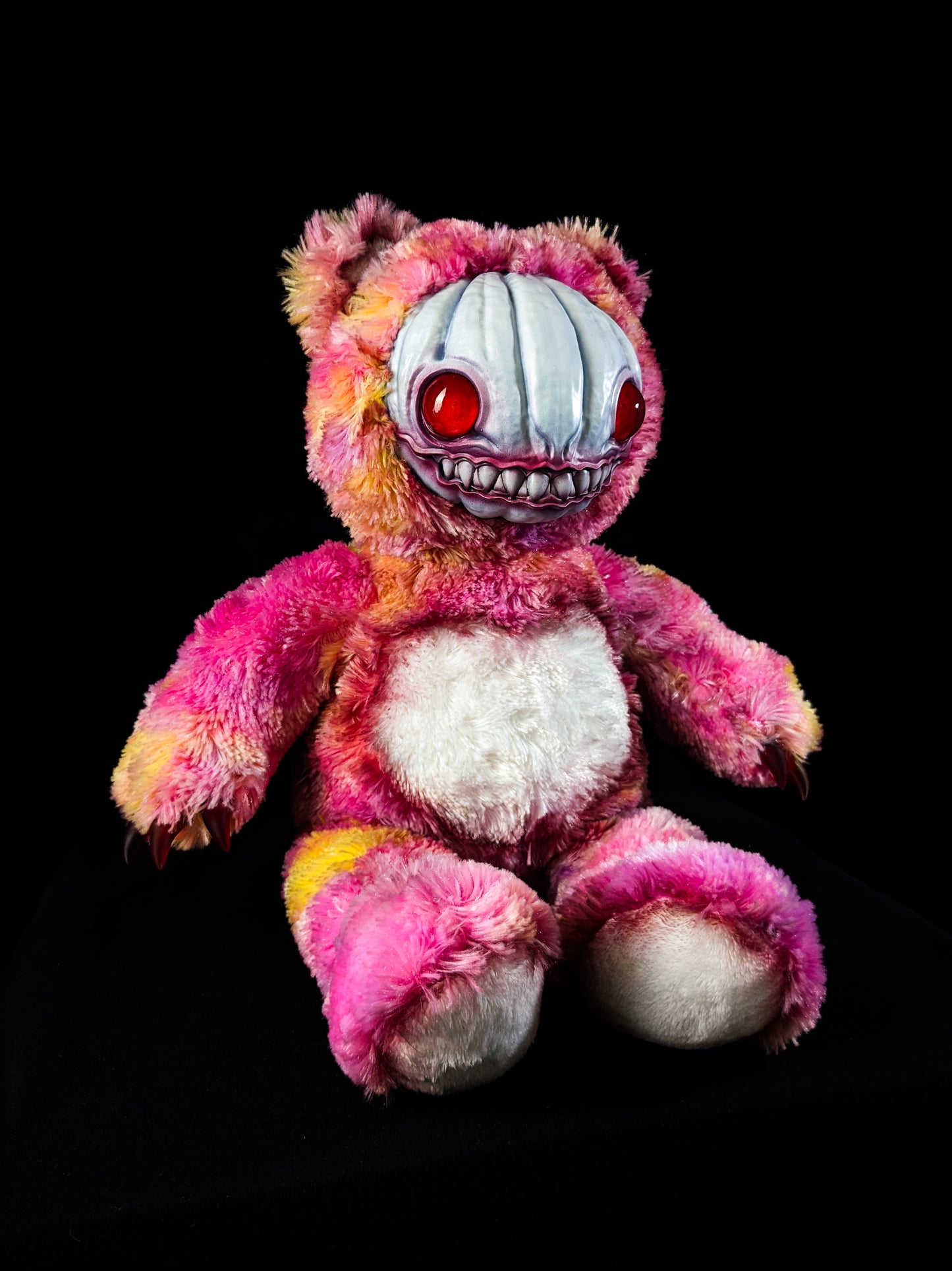 Crimson Husk: HAUNTVESTER - CRYPTCRITZ Handcrafted Creepy Cute Halloween Pumpkin Art Doll Plush Toy for Spooky Souls