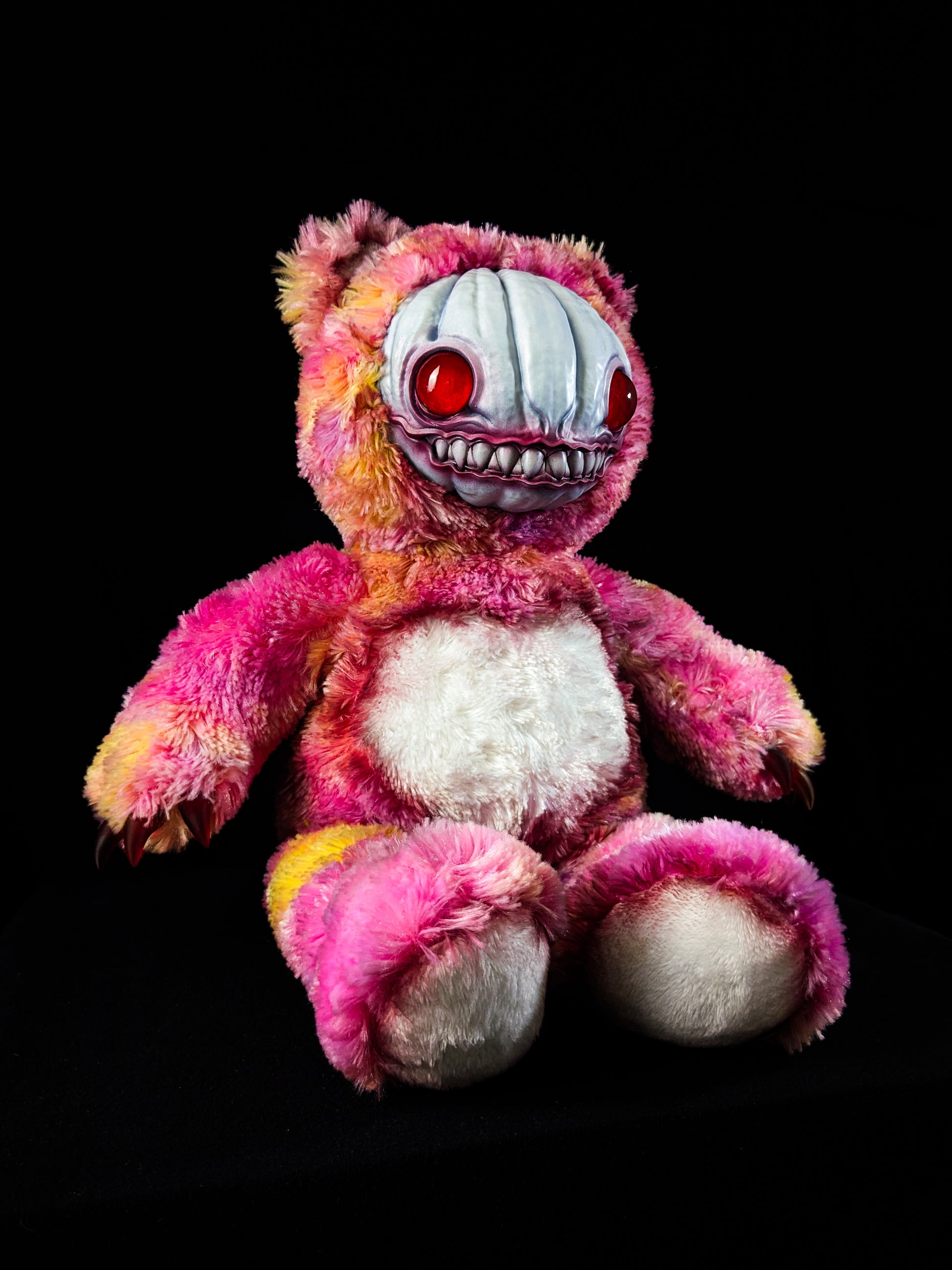 Crimson Husk: HAUNTVESTER - CRYPTCRITZ Handcrafted Creepy Cute Halloween Pumpkin Art Doll Plush Toy for Spooky Souls