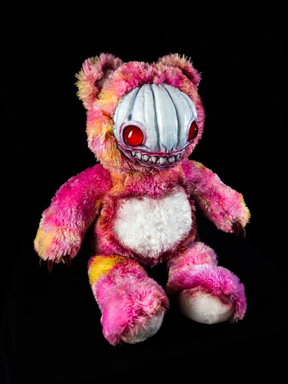 Crimson Husk: HAUNTVESTER - CRYPTCRITZ Handcrafted Creepy Cute Halloween Pumpkin Art Doll Plush Toy for Spooky Souls