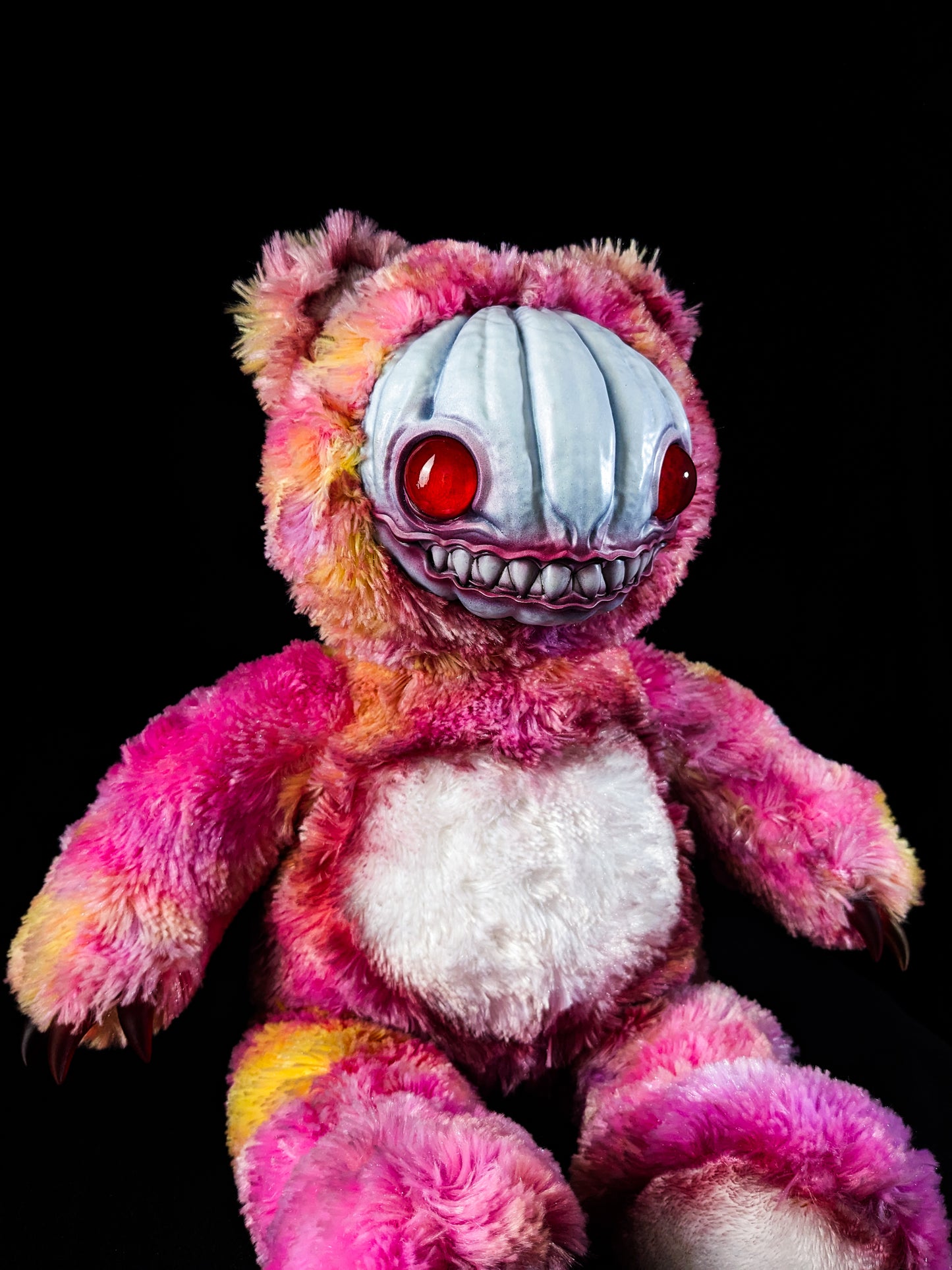 Crimson Husk: HAUNTVESTER - CRYPTCRITZ Handcrafted Creepy Cute Halloween Pumpkin Art Doll Plush Toy for Spooky Souls