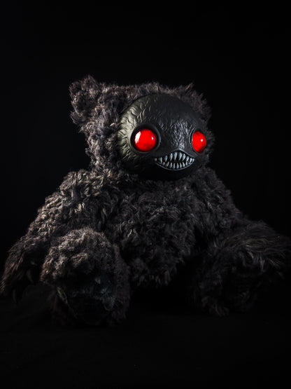 Serpentine Shadows: Ningen - CRYPTCRITS Handmade Black Creepy Cute Monster Art Doll Plush Toy for Gothic Goddesses