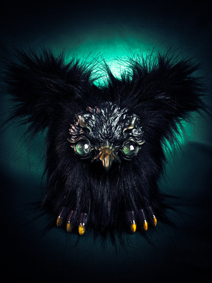 Obsidian Avian - ICARUS: Custom Electronic Gothic Furby Art Doll