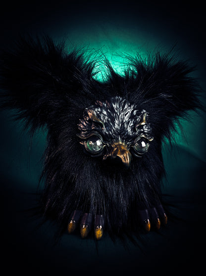 Obsidian Avian - ICARUS: Custom Electronic Gothic Furby Art Doll