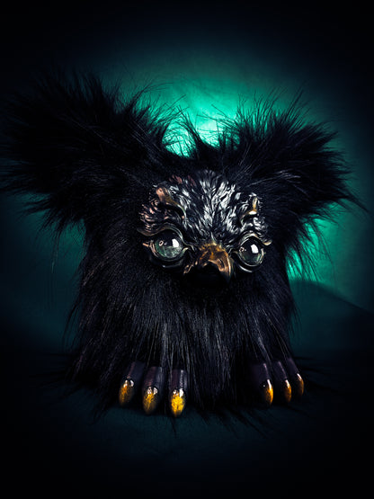 Obsidian Avian - ICARUS: Custom Electronic Gothic Furby Art Doll