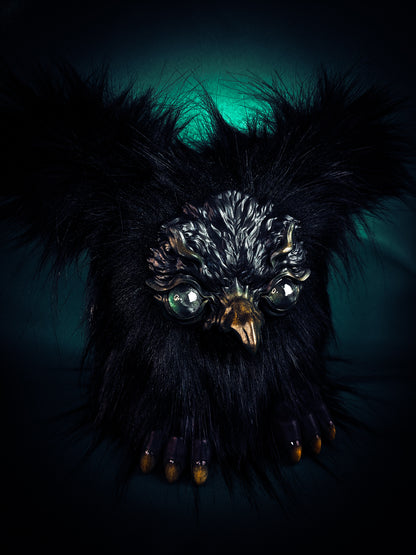 Obsidian Avian - ICARUS: Custom Electronic Gothic Furby Art Doll