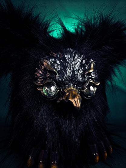 Obsidian Avian - ICARUS: Custom Electronic Gothic Furby Art Doll
