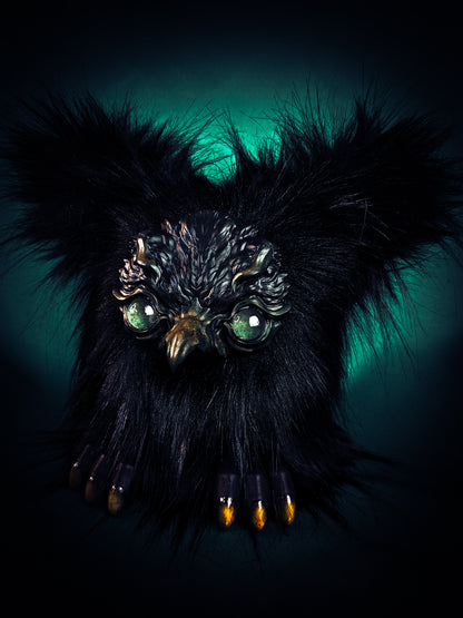 Obsidian Avian - ICARUS: Custom Electronic Gothic Furby Art Doll