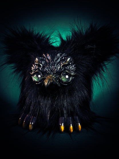 Obsidian Avian - ICARUS: Custom Electronic Gothic Furby Art Doll