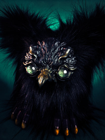 Obsidian Avian - ICARUS: Custom Electronic Gothic Furby Art Doll