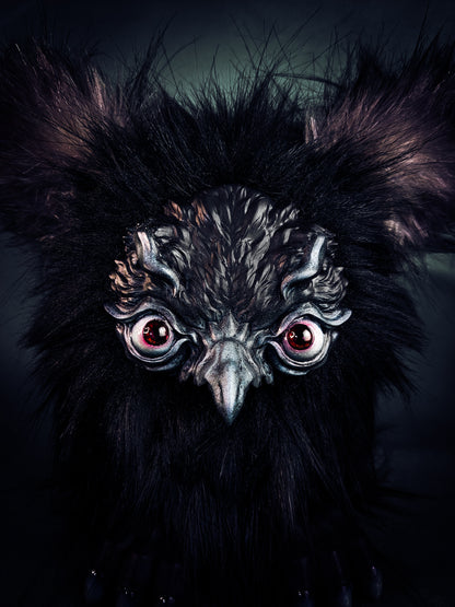 Shadow Winged - ORPHEUS: Custom Electronic Gothic Furby Art Doll
